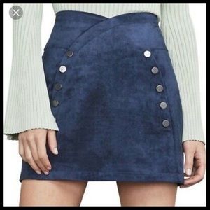 BCBGmaxazria navy blue suede skirt